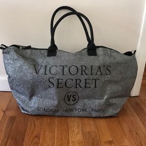 Victoria’s Secret Silver Sparkle Overnight Bag